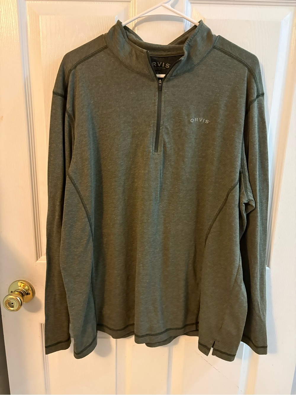 Orvis men’s green 1/4 zip pullover